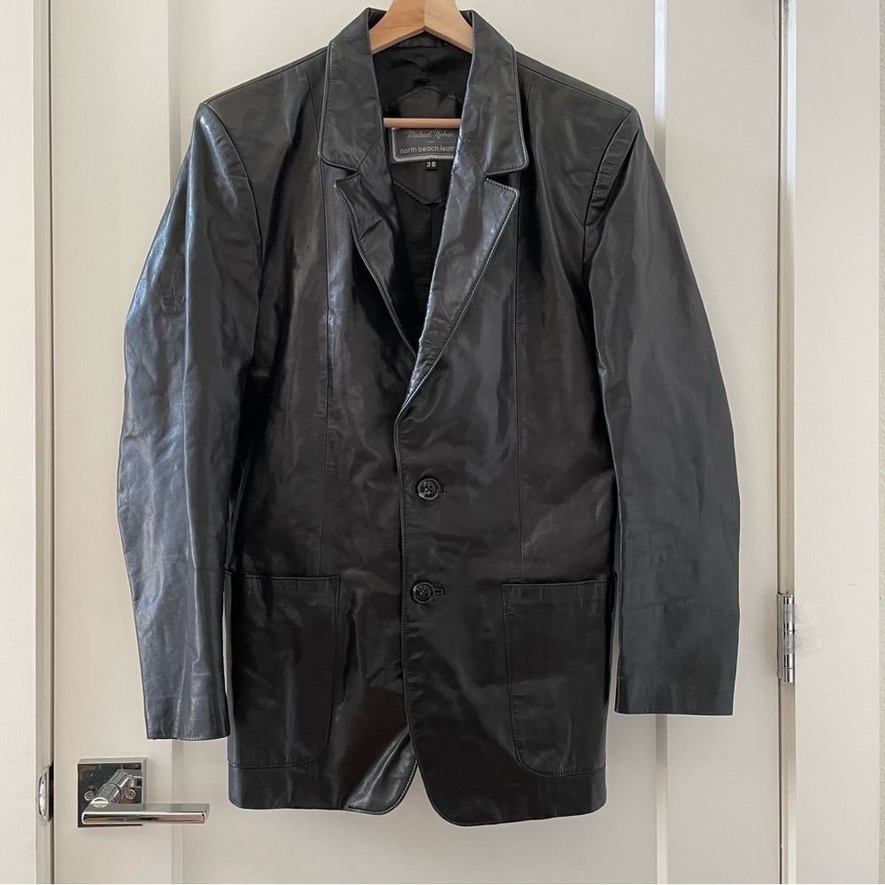 Michael Hoban NORTH BEACH LEATHER  Coat Overcoat Men’s Gorgeous Size M